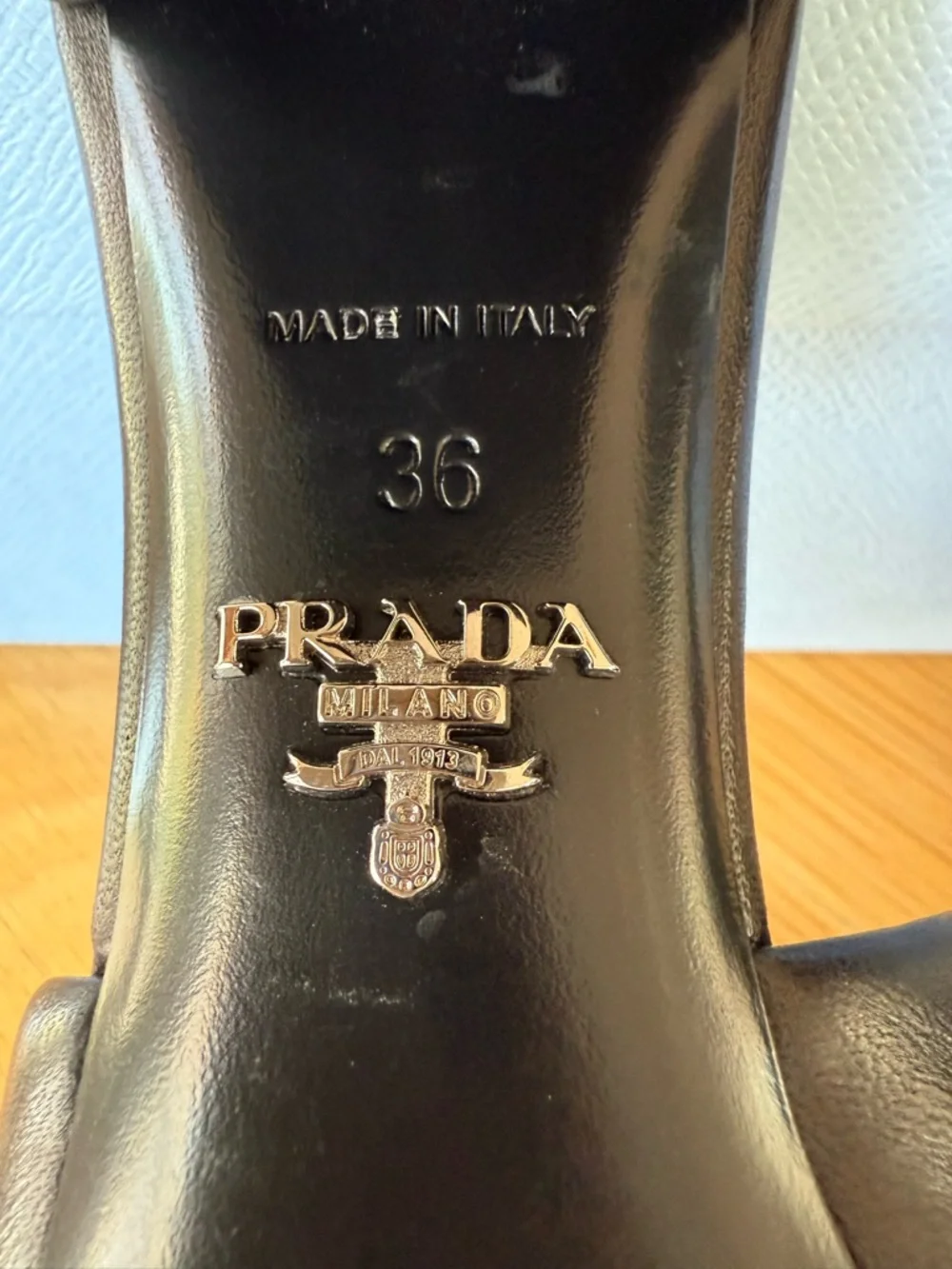 Prada Black Quilted Leather Square-Toe Heel Mules - Picture 10 of 11